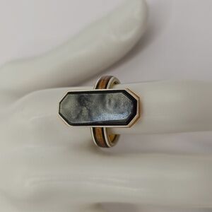 Vintage Lucite Coffin Shape Ring Size 7.75"